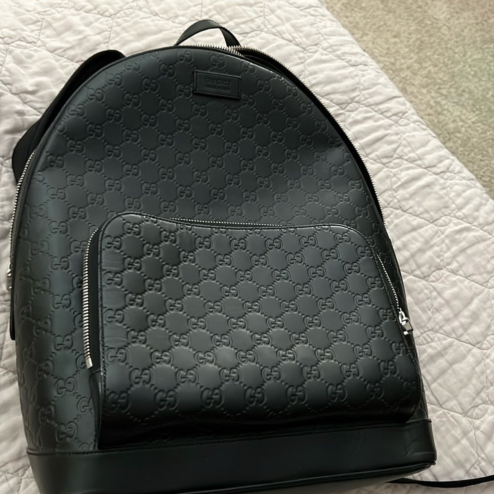 Gucci black school backpack